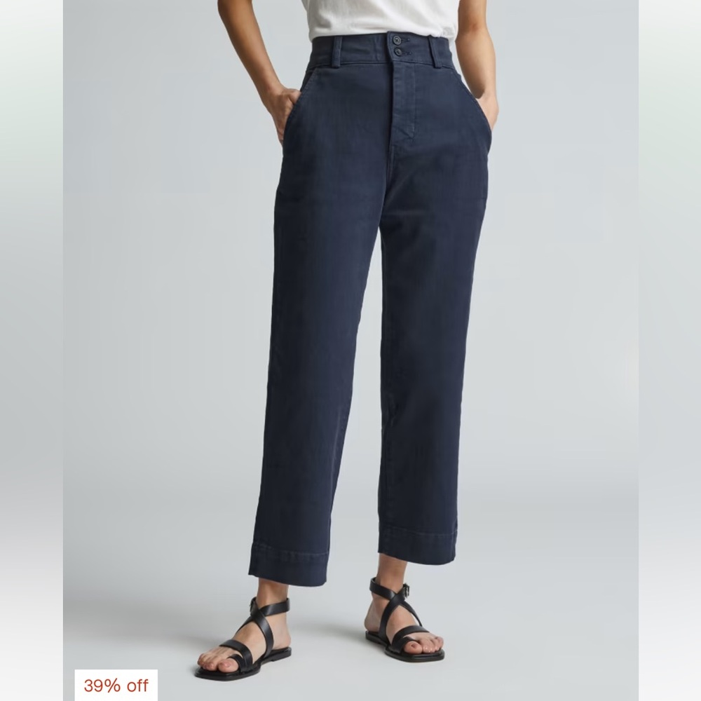 Everlane The Organic Straight-Leg Pant - True Navy